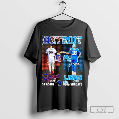 Detroit City Skyline Skubal Detroit Tigers All Season And Goff