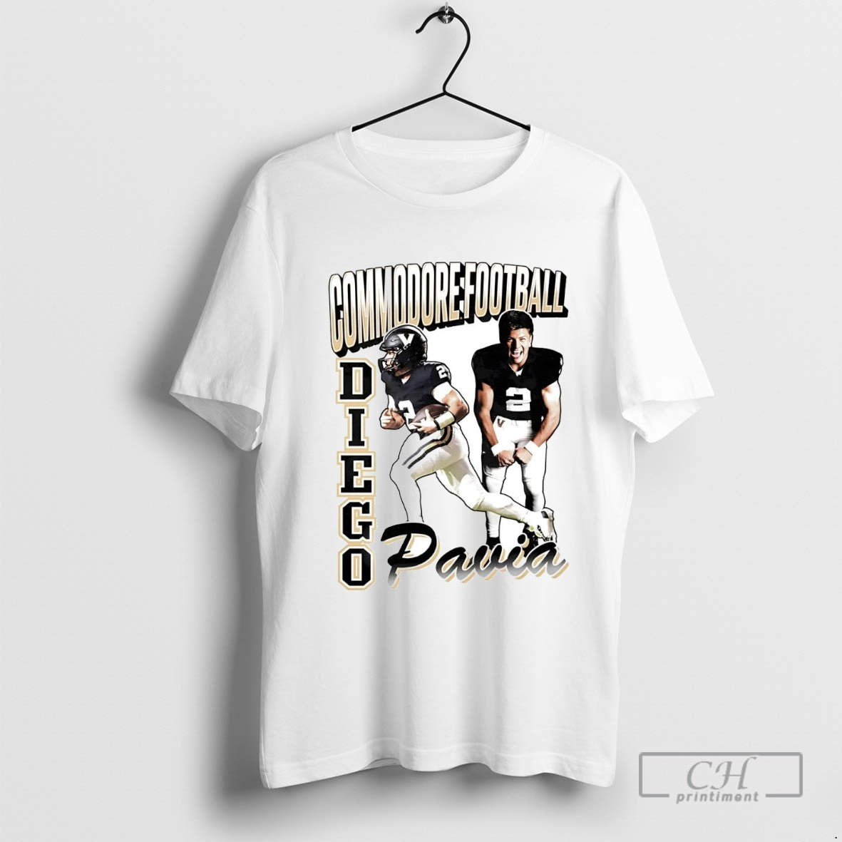 Diego Pavia 90S Portrait Vanderbilt Football Long Sleeve Unique Outfit