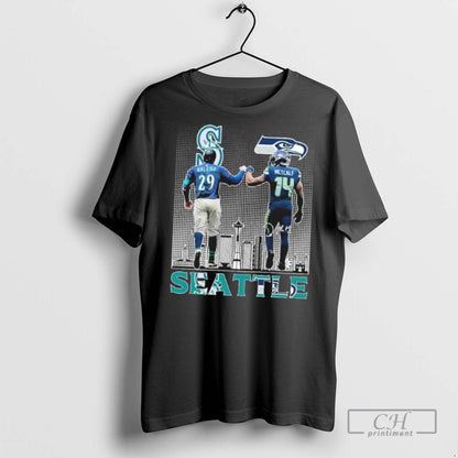 Dk Metcalf And Cal Raleigh Seattle T Shirts Hoodie Authentic