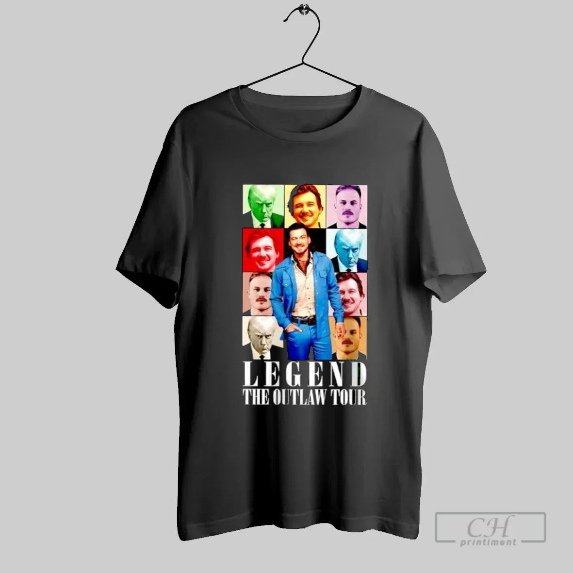 Donald Trump Morgan Wallen Luke Combs Legend Outlaw Tour Long Sleeve