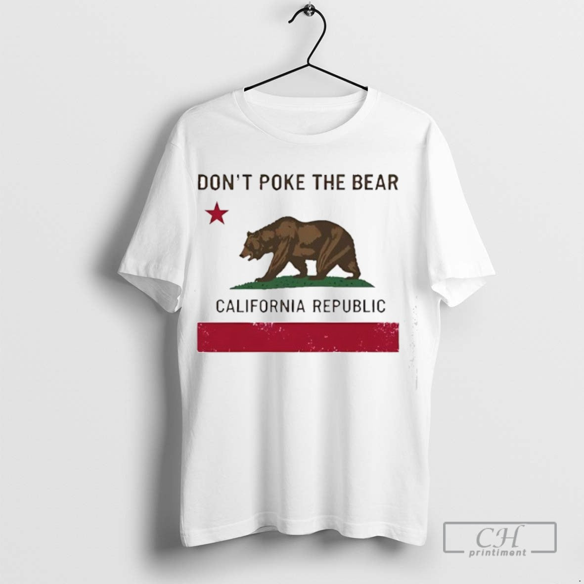 Dont Poke Bear California Republic Anti Trump Tee Retro Apparel