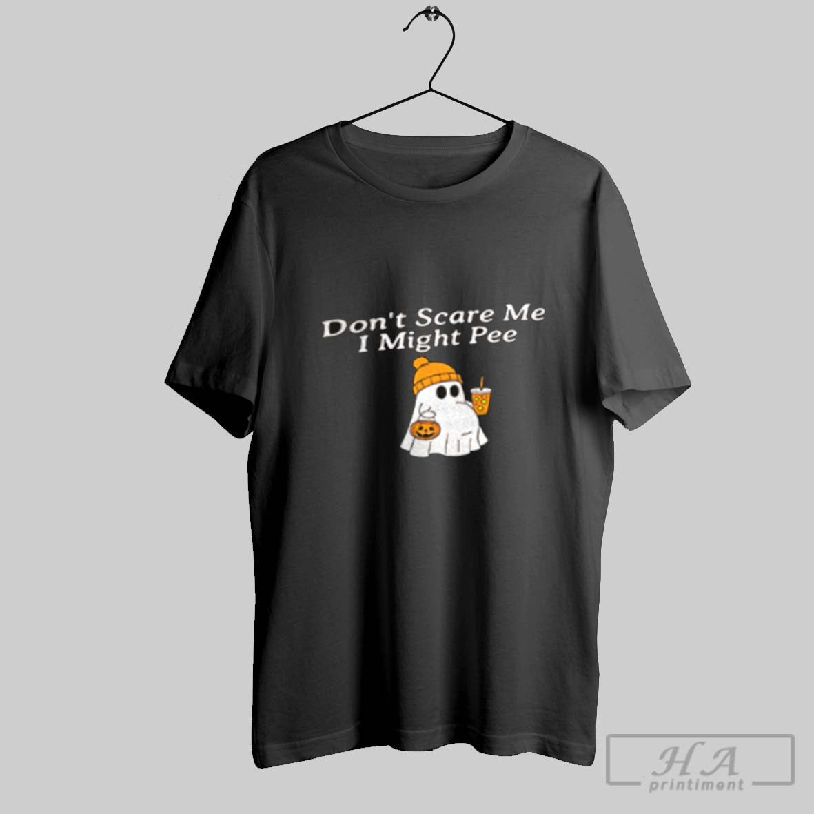 Dont Scare Me I Might Pee Halloween Pregnant Ghost TShirt Trendy