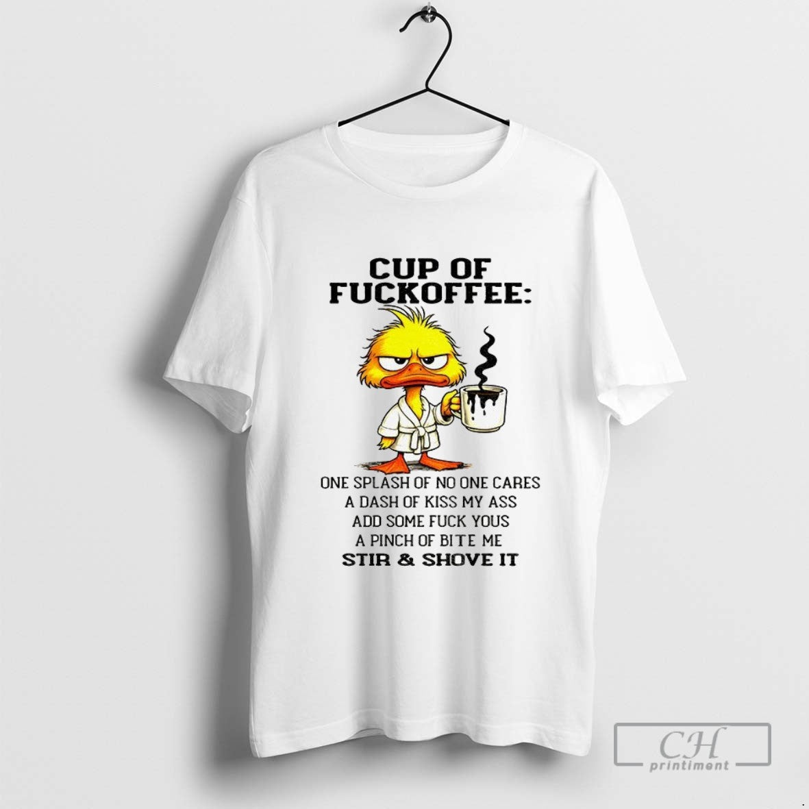 Duck Drink Coffee Cup Fuckoffee One Splash No One Cares Dash Hoodie