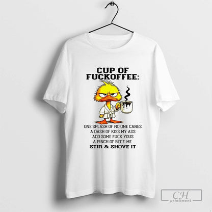 Duck Drink Coffee Cup Fuckoffee One Splash No One Cares Dash Hoodie
