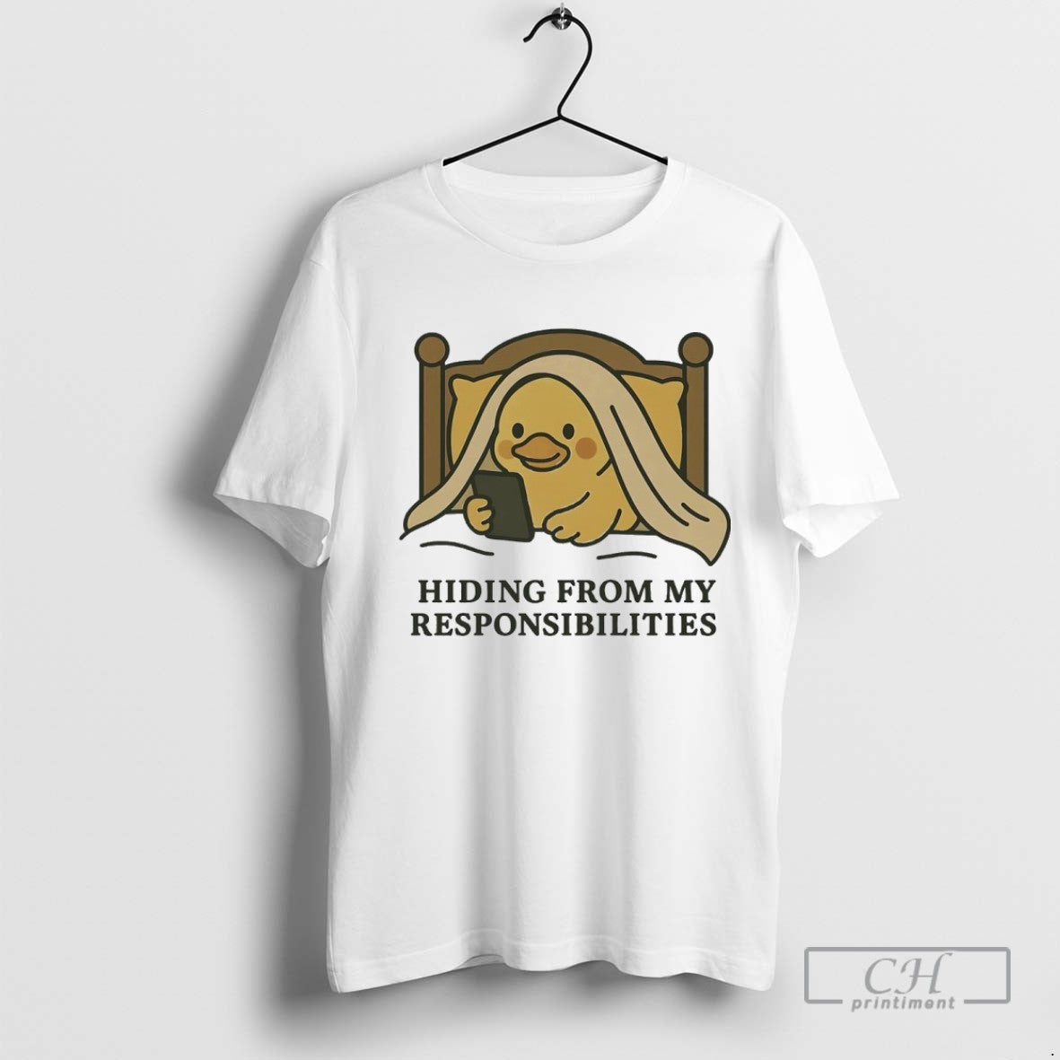 Duck Hiding From My Responsibilities Long Sleeve Modern Style