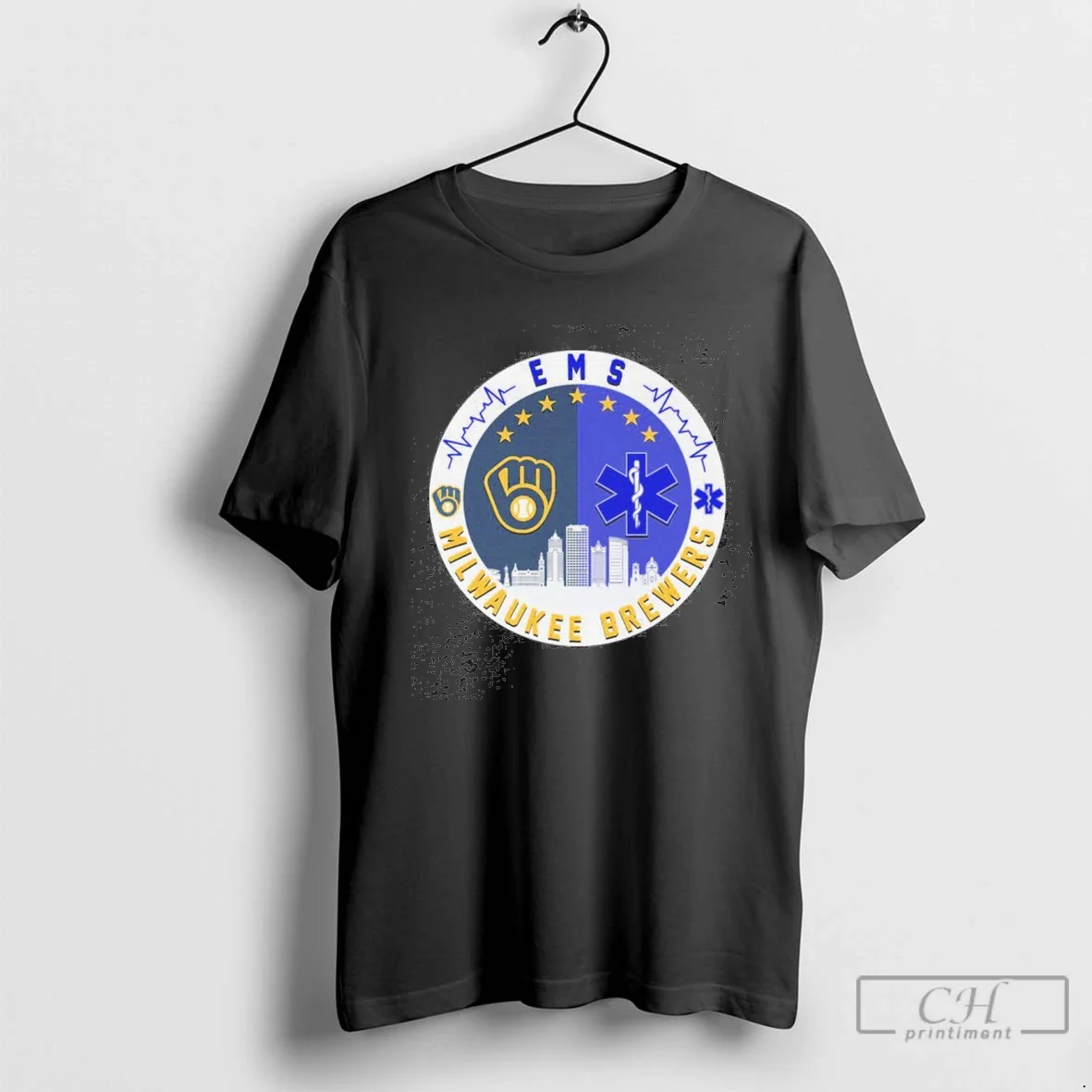 Ems X Milwaukee Brewers Skyline Hoodie Retro Style
