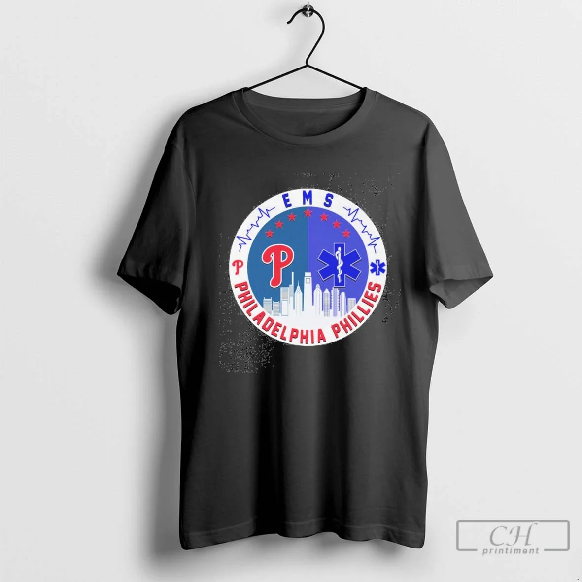 Ems X Philadelphia Phillies Skyline Tee Premium Fashion