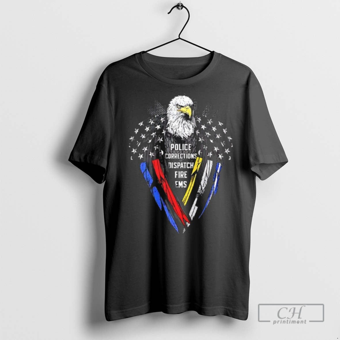 Eagle Police Corrections Dispatch Fire Ems T Shirts Hoodie Elegant