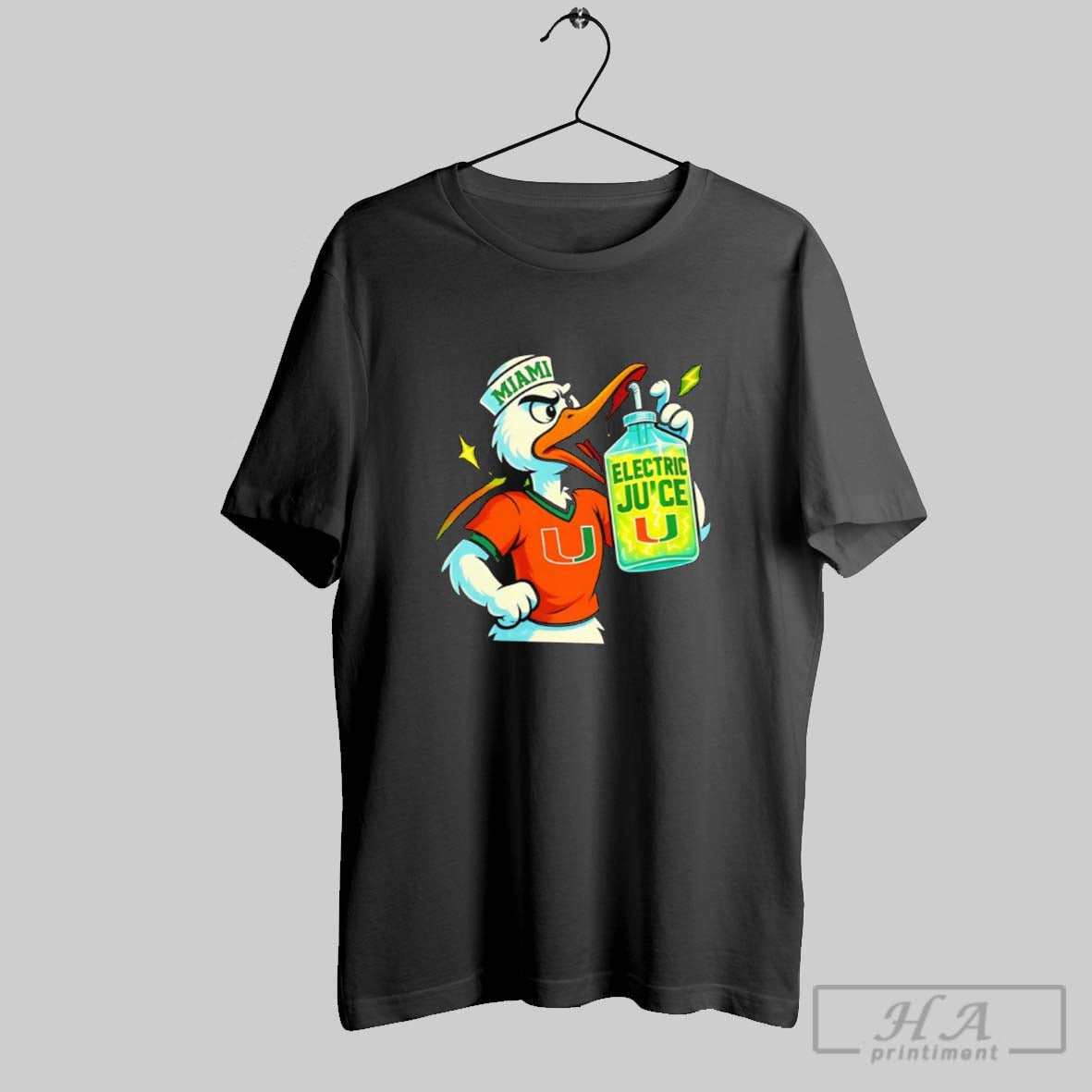 Electric Juice Miami Hurricanes Energy Bring It Mascot Shirt Vintage