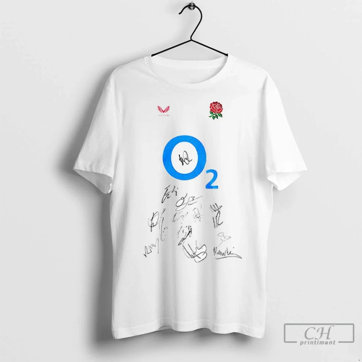 England 2025 Womens Rugby World Cup Champions Signatures T Shirts