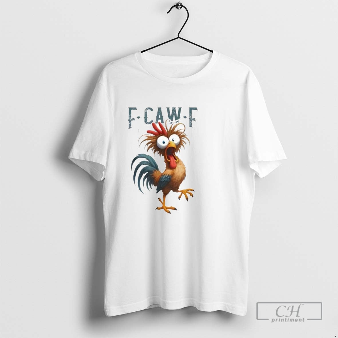 F Caw F Chicken Rooster Meme Ladies TShirt Premium Design