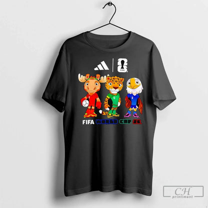 Fifa World Cup 26 Mascot T Shirts Hoodie Premium Gift