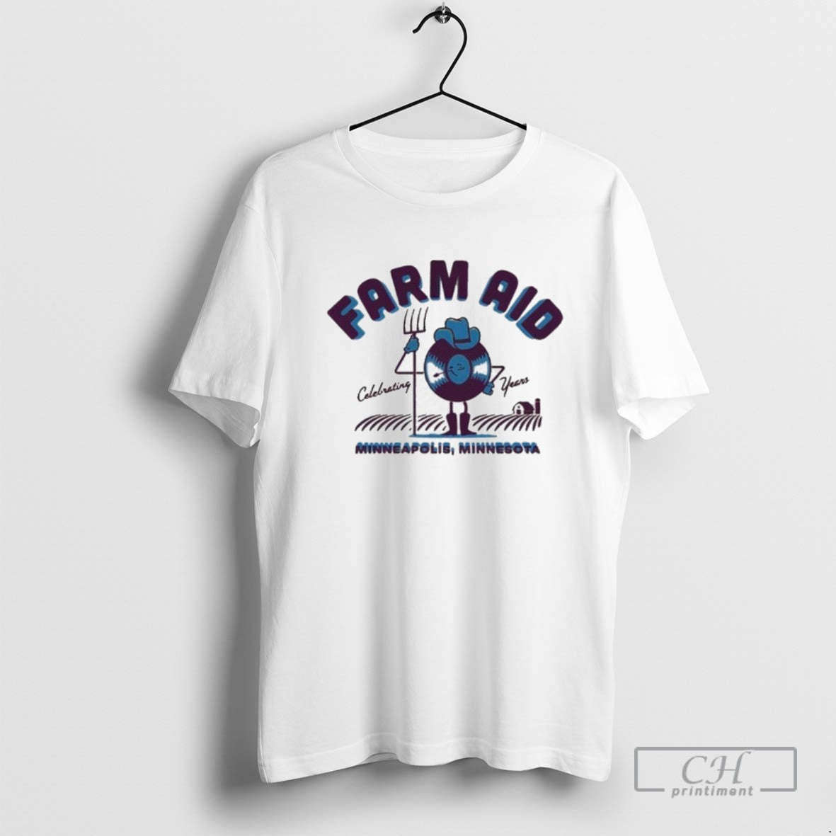Farm Aid 40 Record Dude Hoodie Retro Gift