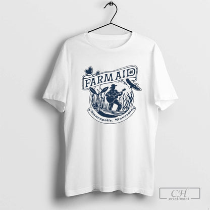 Farm Aid 40 Rice Harvester Tee Retro Style