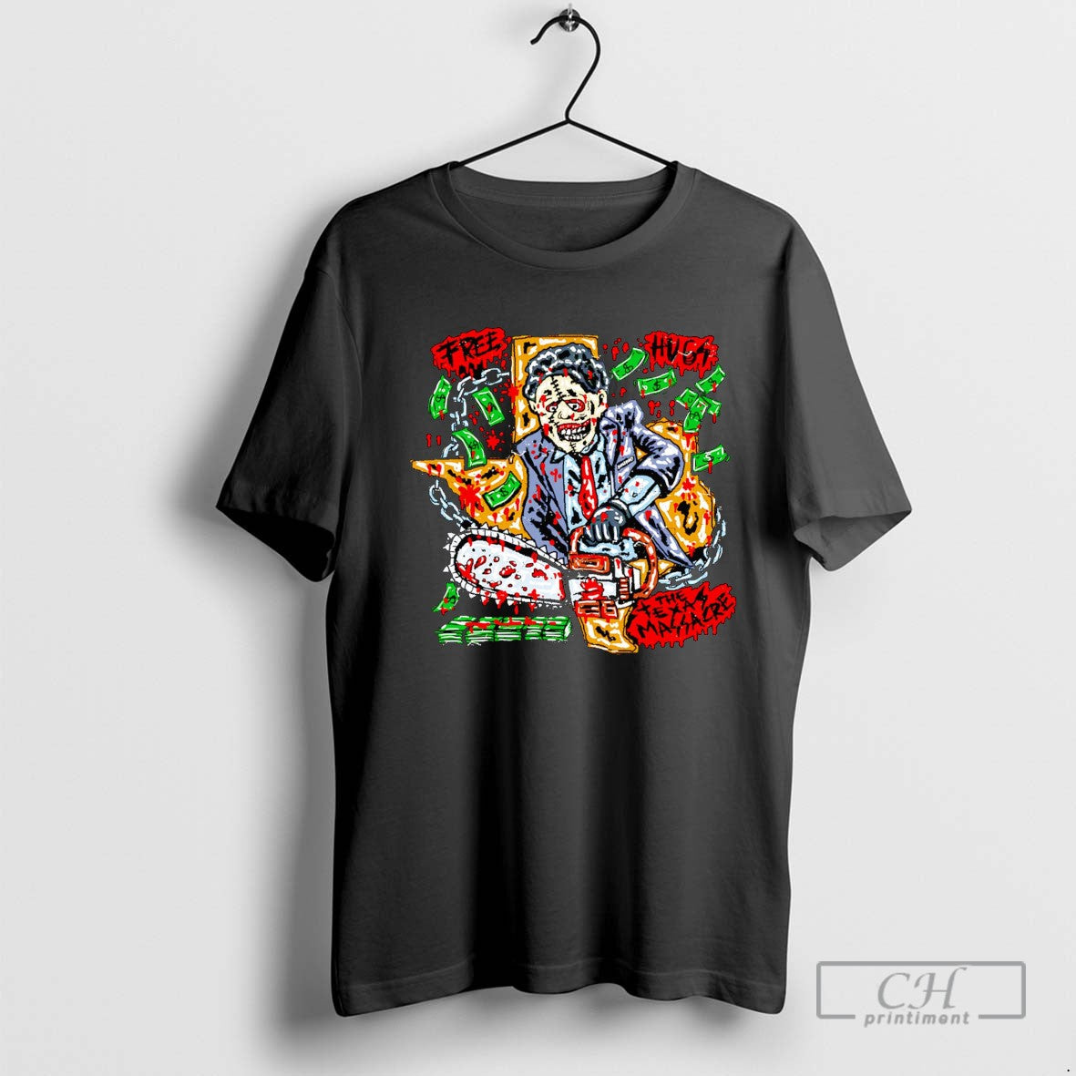 Free Hugs Texas Massacre Tee Retro Gift