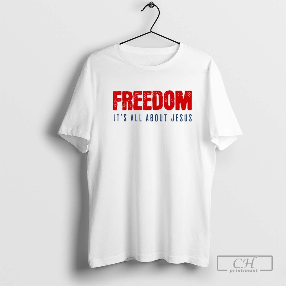 Freedom Its All About Jesus Christian Patriot TShirt Stylish Art