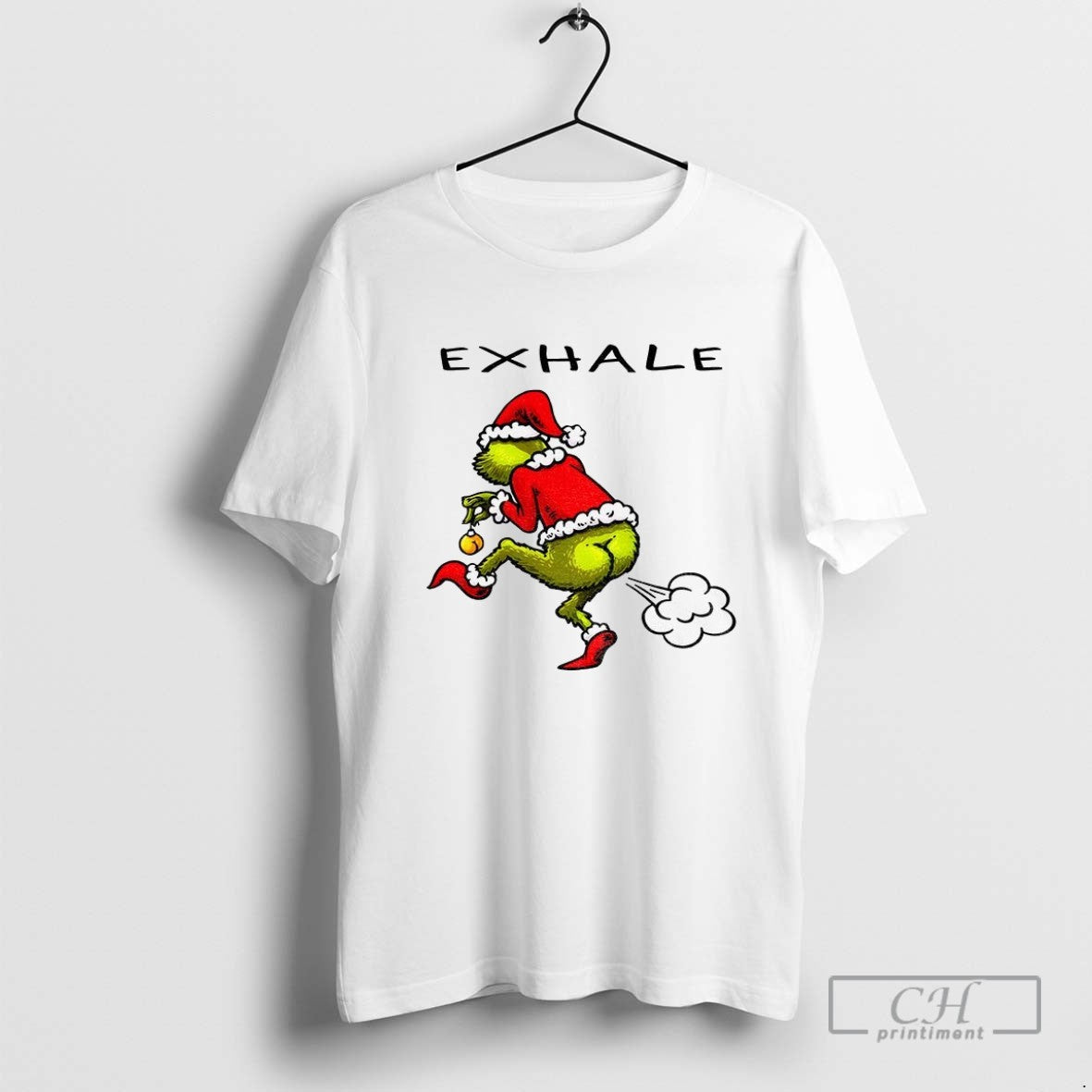 Grinch Exhale Long Sleeve Authentic Gift