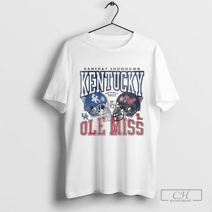 Gameday Showdown Kentucky Wildcats Vs Ole Miss Rebels Football Helmet
