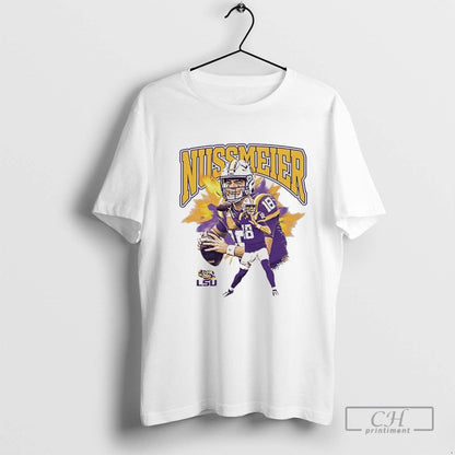 Garrett Nussmeier 18 Lsu Tigers 2025 Ncaa Player Shirt Elegant Merch