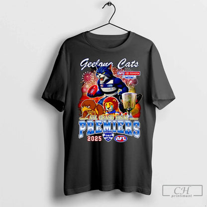 Geelong Cats Afl Grand Final Premiers 2025 Mascot T Shirts Sweatshirt
