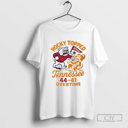 Georgia Bulldogs Rocky Topped Tennessee Vols 44 41 Overtime Tee