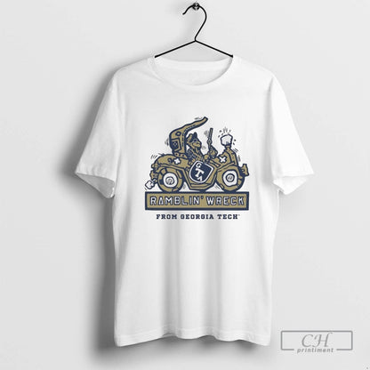 Georgia Tech Football Ramblin Wreck Ringer Tee Modern Apparel