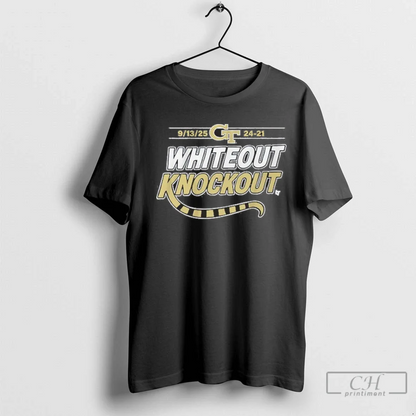 Georgia Tech Football Whiteout Knockout Long Sleeve Elegant Art