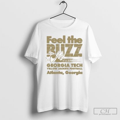 Georgia Tech Yellow Jackets Feel Buzz Atlanta Shirt Trendy Fashion