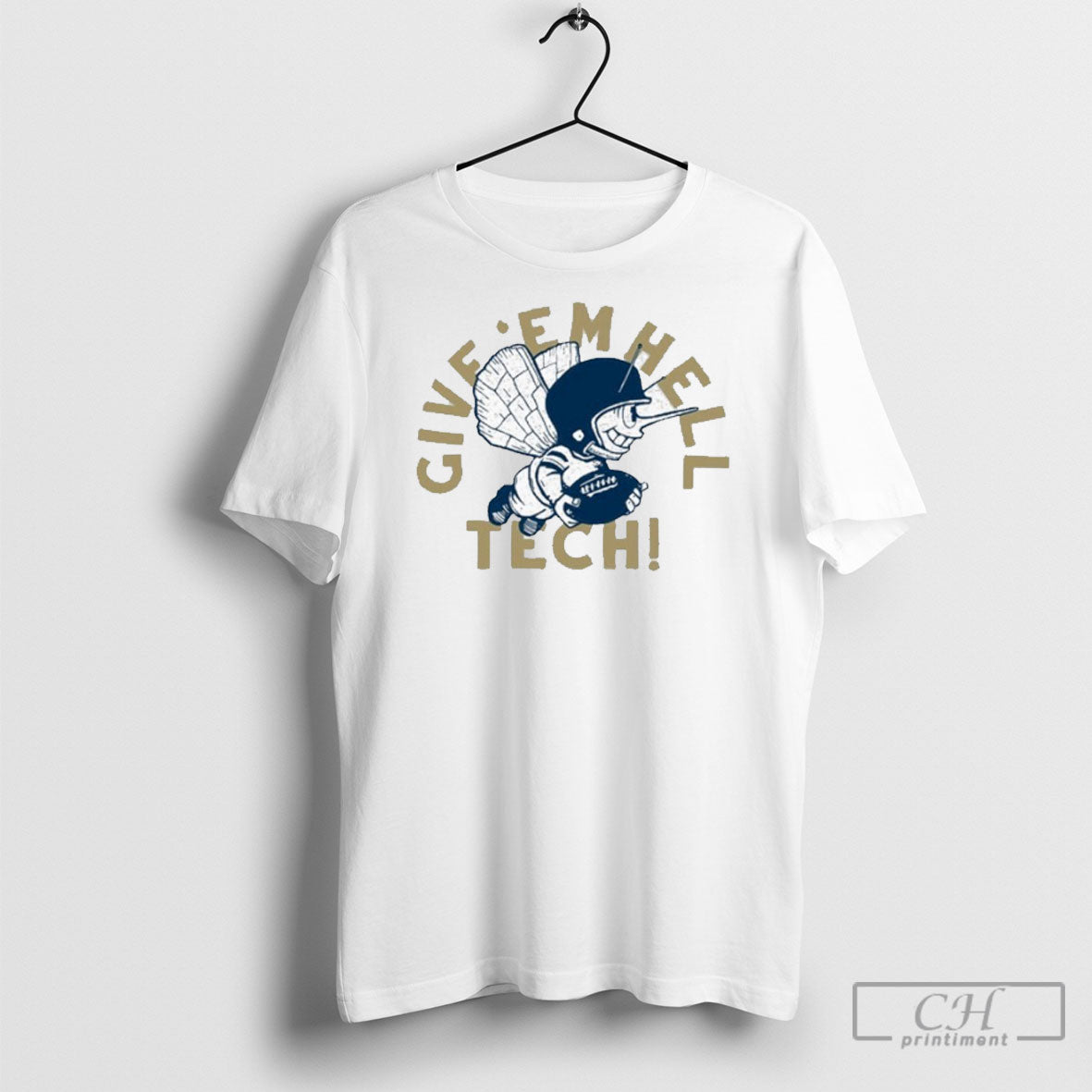 Georgia Tech Yellow Jackets Give Em Hell Tech Hoodie Modern Collection