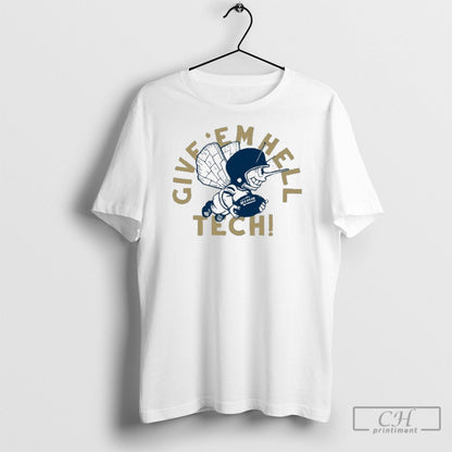 Georgia Tech Yellow Jackets Give Em Hell Tech Hoodie Modern Collection