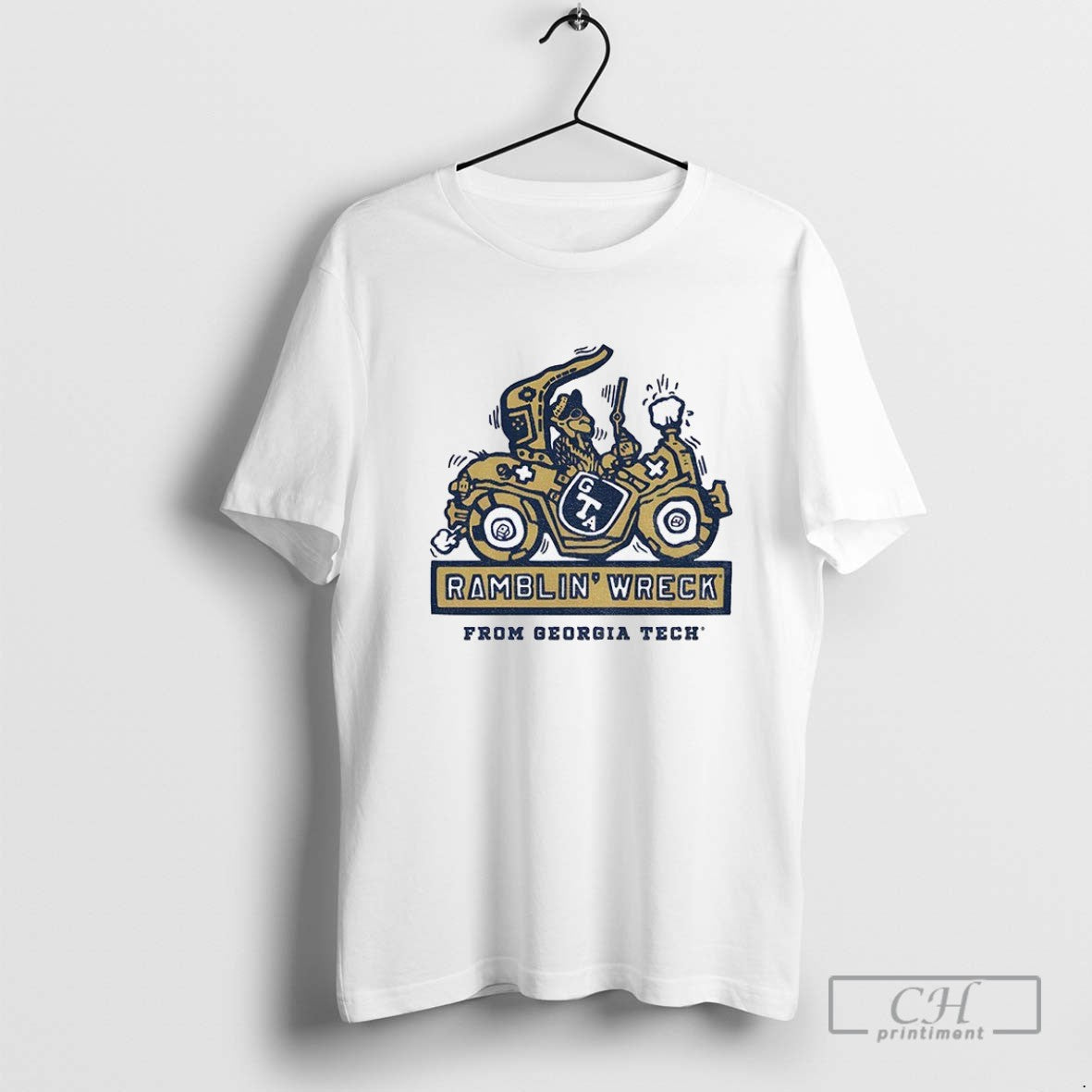 Georgia Tech Yellow Jackets Ramblin Wreck Ringer 2025 Mascot Long