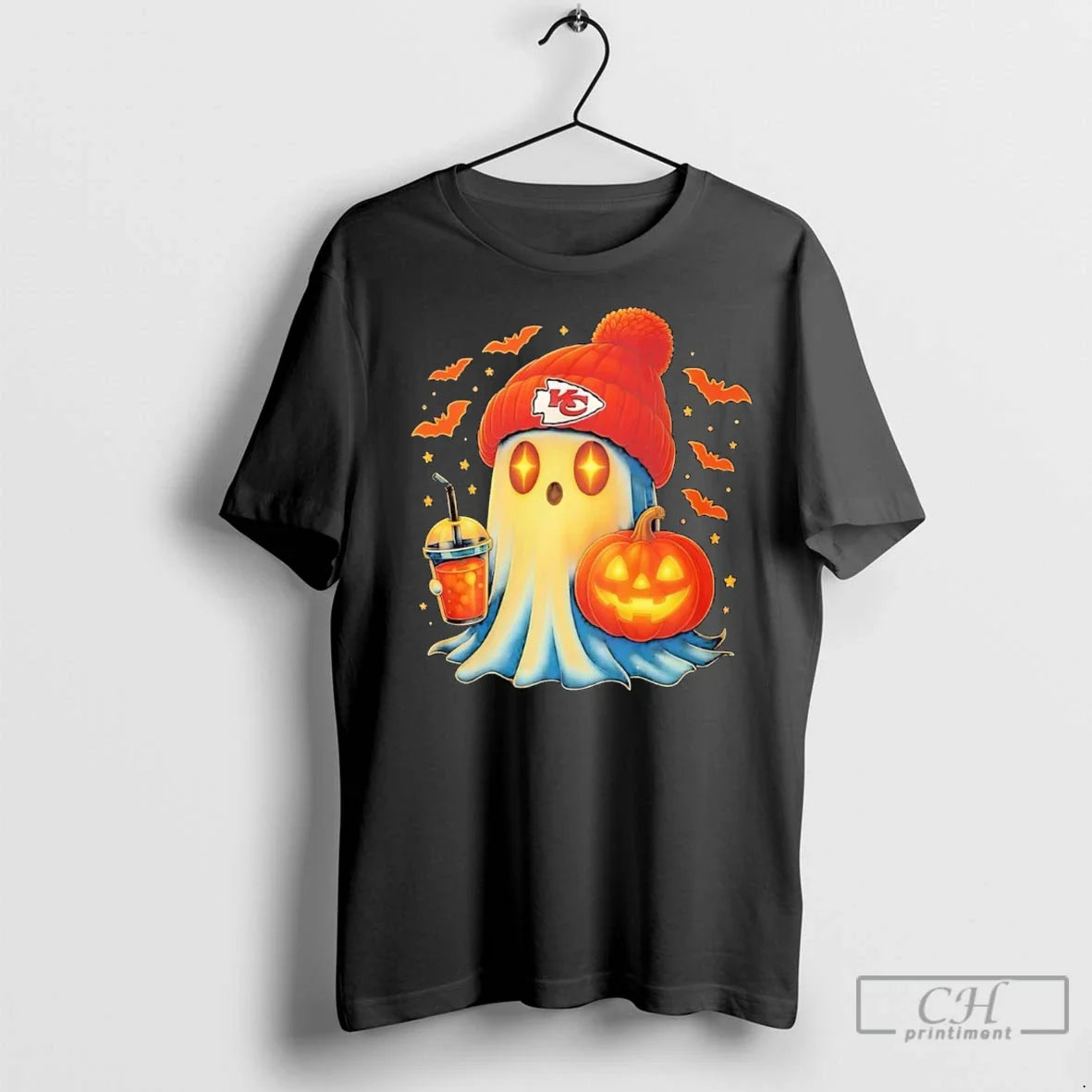 Ghost Kansas City Chiefs Halloween Trick Or Treat T Shirts TShirt