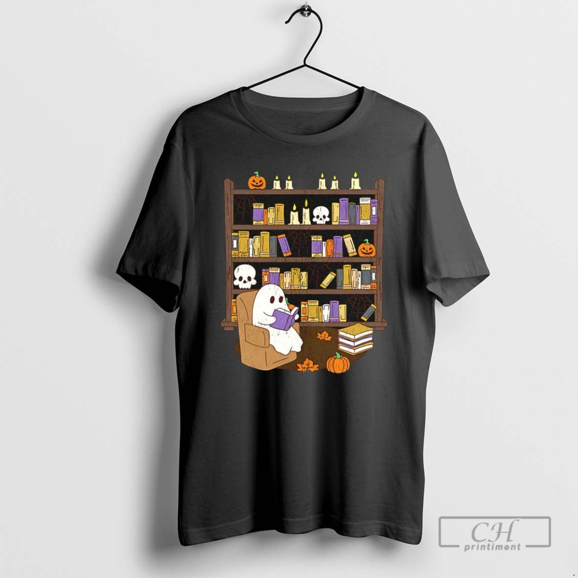 Ghost Library Halloween T Shirts Shirt Stylish Design