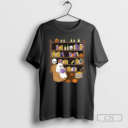 Ghost Library Halloween T Shirts Shirt Stylish Design