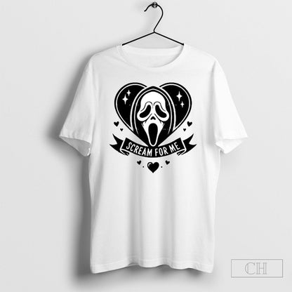 Ghostface Scream Me Horror Movie Valentine Heart Tank Top Elegant