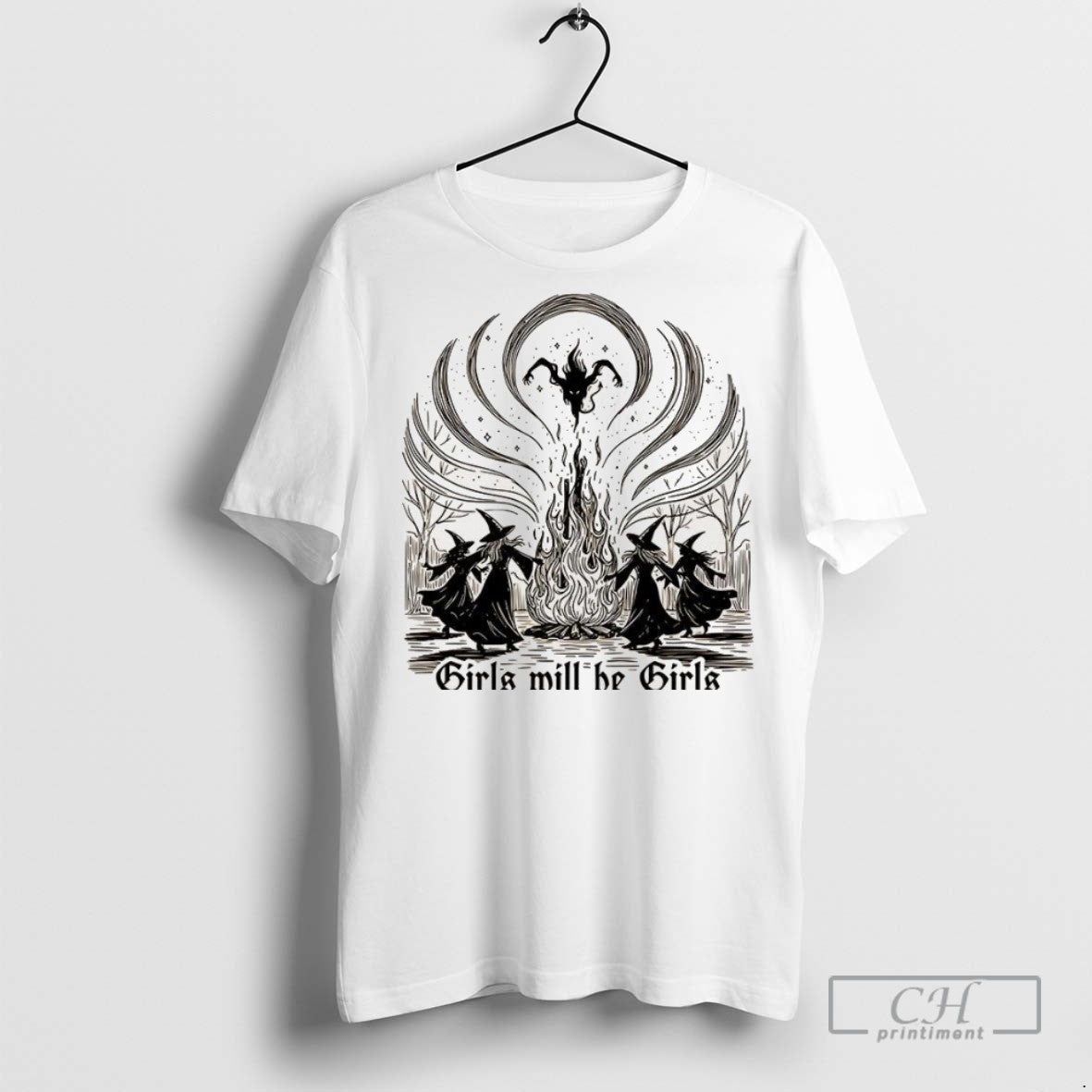 Will Be Witchcraft Summon Demons Halloween T Shirts Tee Elegant