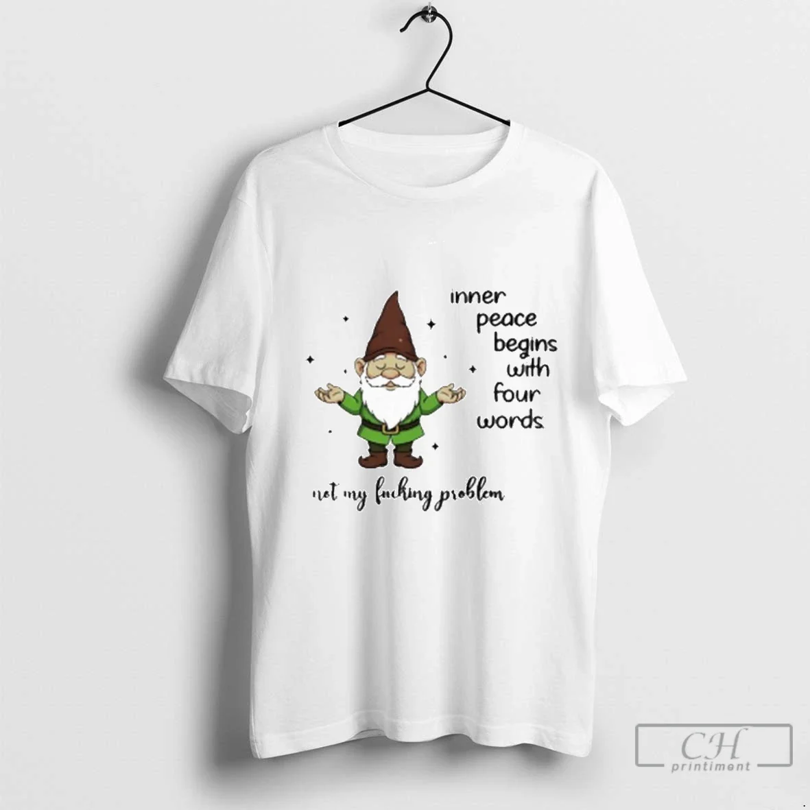 Gnome Inner Peace Begins Four Words Not My Fucking Problem Sweatshirt