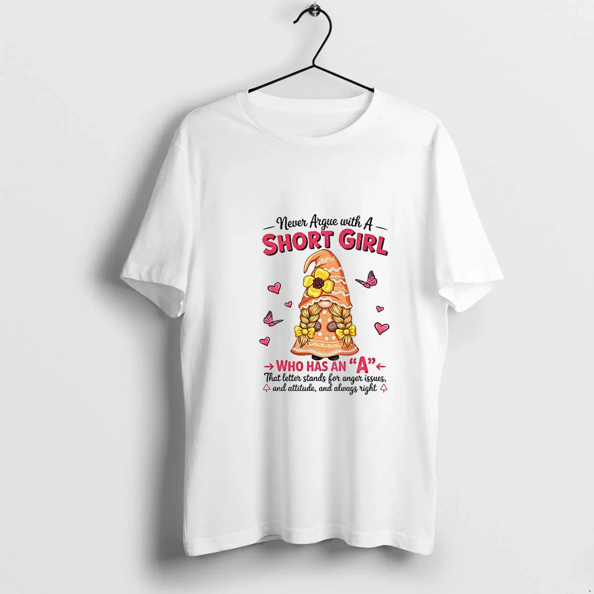 Gnome Never Argue Short Who Has That Letter Stands Hoodie Vintage Look