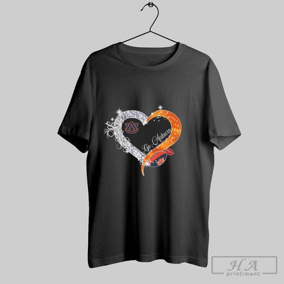 Go Auburn Tigers Diamond Heart 2025 Shirt Premium Outfit