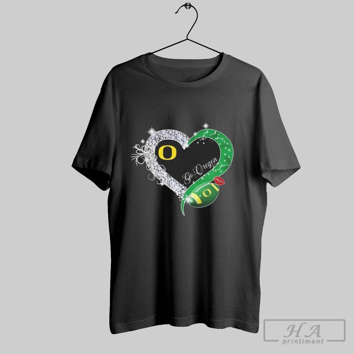Go Oregon Ducks Diamond Heart 2025 Tank Top Modern Art