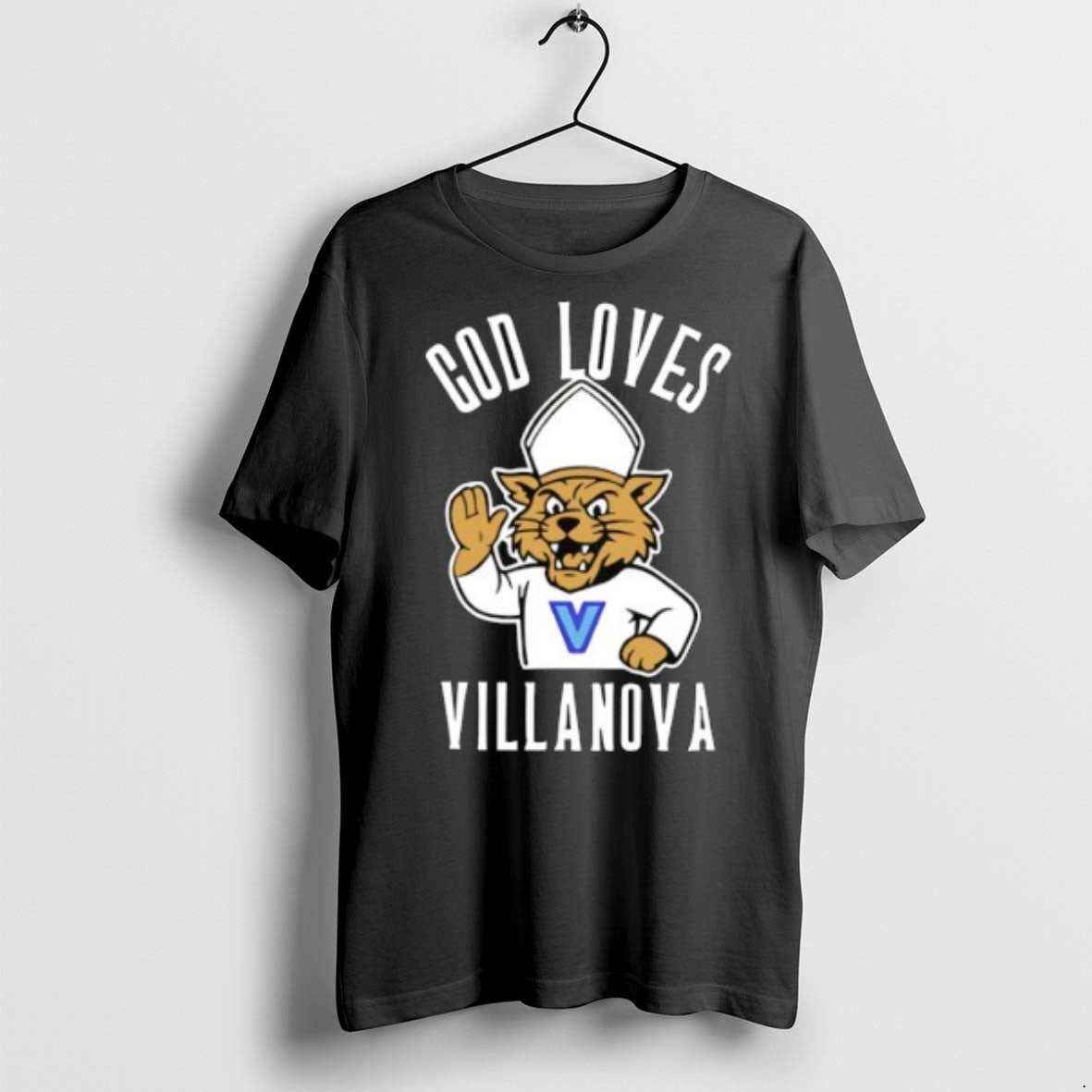 God Loves Villanova Wildcats Logo T Shirts TShirt Vintage Outfit