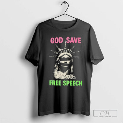 God Save Free Speech Tee Elegant Collection