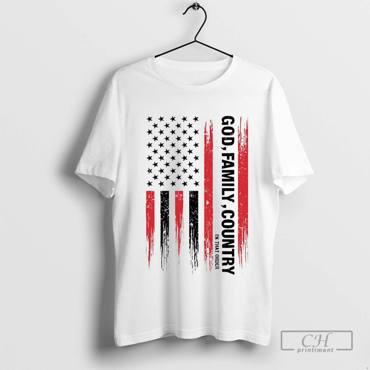 God Family Country Charlie Kirk Us Flag Tank Top Retro Style