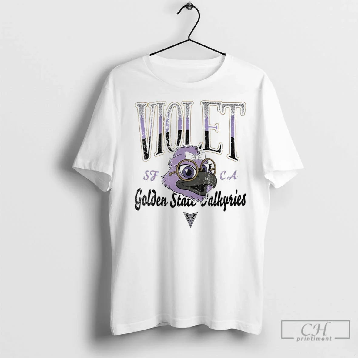 Golden State Valkyries Vilolet Big Face Mascot T Shirts Hoodie