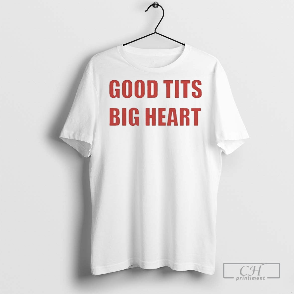 Good Tits Big Heart Hirt T Shirts Tee Retro Look
