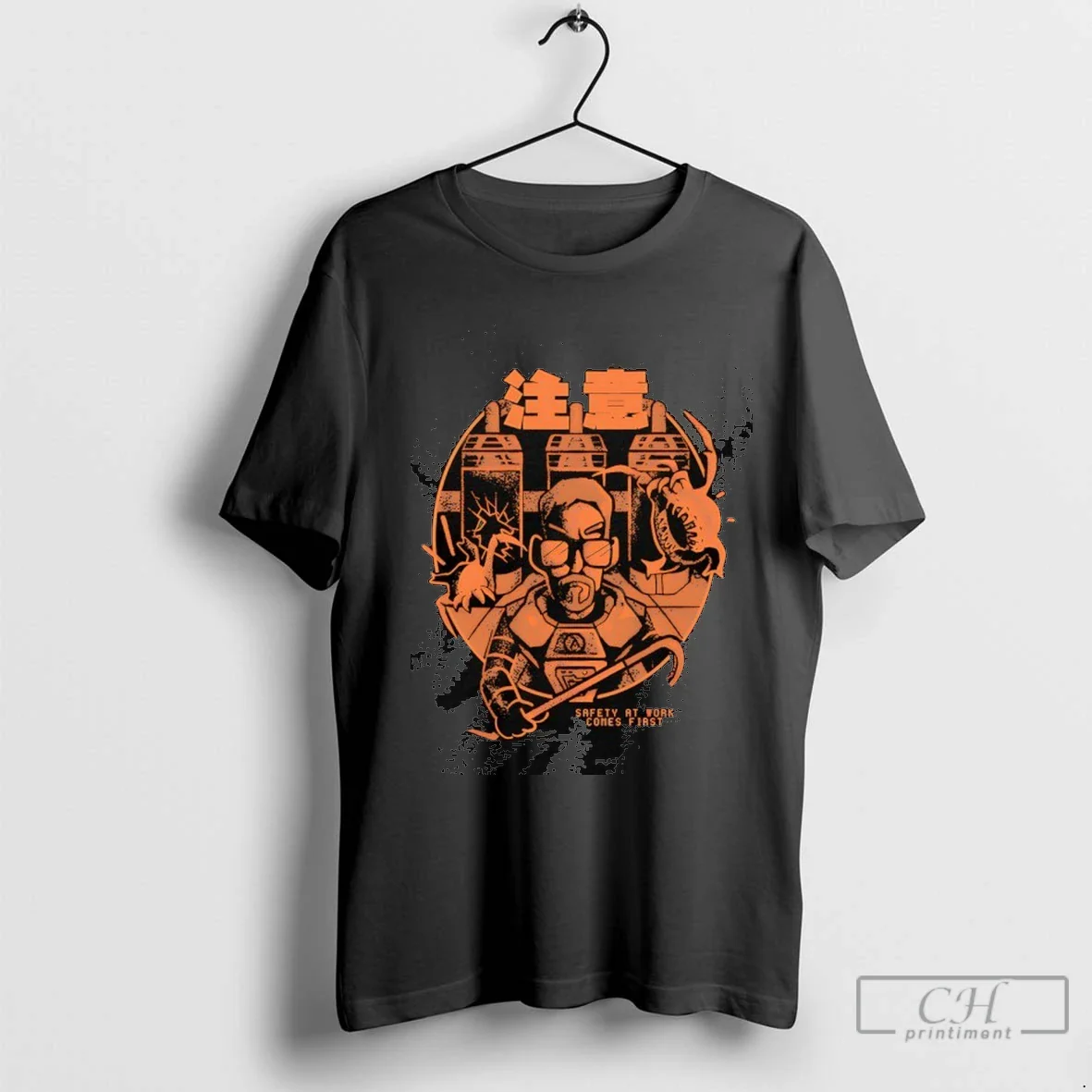 Gordon Freeman From Half Life Safety Work Comes First Tee Authentic