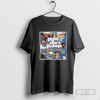 Grand Theft Gridiron Buffalo Bills Football V Neck Hoodie Modern Look