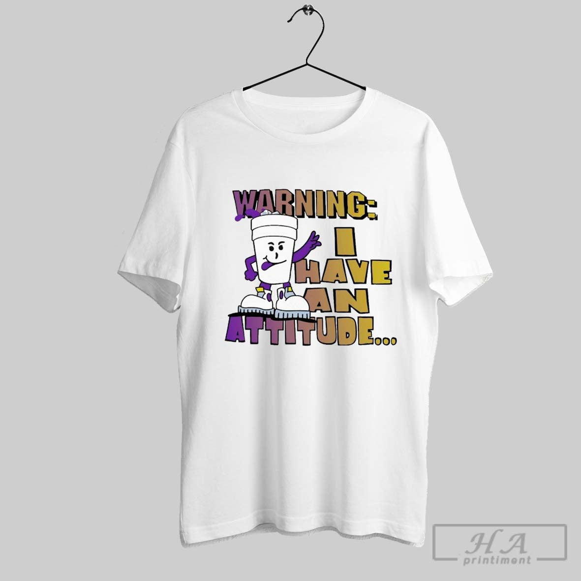 Grape Juice Warning I Have Attitude T Shirts Tank Top Premium Art