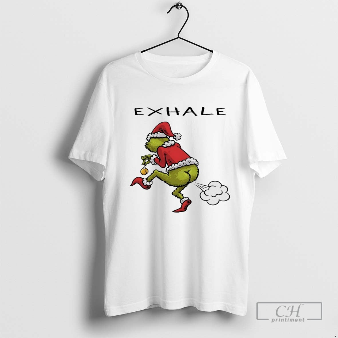 Grinch Santa Exhale Long Sleeve Modern Outfit