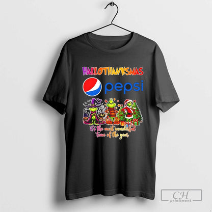 Grinch Hallothanksmas X Pepsi Its Most Wonderful Time Year Tee